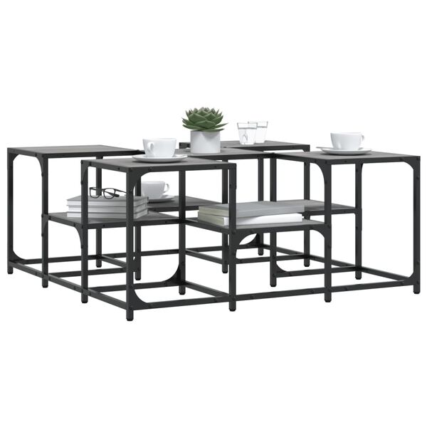 vidaXL Coffee Table Grey Sonoma 91x91x40 cm Engineered Wood