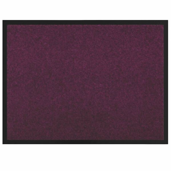vidaXL Door Mat Bordeaux 80 x 60 x 1.2 cm Teddy Fabric