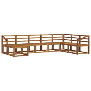 vidaXL Outdoor Sofa Set 8 pcs Natural Solid Acacia Wood