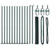 vidaXL Hexagonal Fence with Concrete Base 25 x 0.8 m PVC-Coated Steel