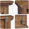 vidaXL Wall Mounted Coat Rack Natural 100 x 10 x 20 cm Solid Teak Wood