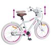 vidaXL Kids Bike 18'' for 5-7 Years Old White