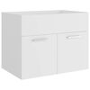 vidaXL Sink Cabinet with Built-in Basin White Engineered Wood
