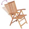 vidaXL Reclining Garden Chairs 2 pcs Solid Teak Wood
