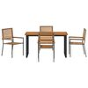 vidaXL Garden Dining Set 5 pcs Grey Solid Acacia Wood