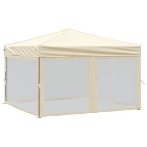 vidaXL Party Tent | Cream | 210D oxford fabric with silver coating | 3x3 m
