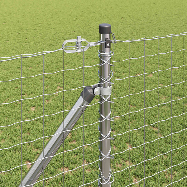 vidaXL Fence Post Other 52 pcs Grey 3.2 x 3.2 x 160 cm Steel