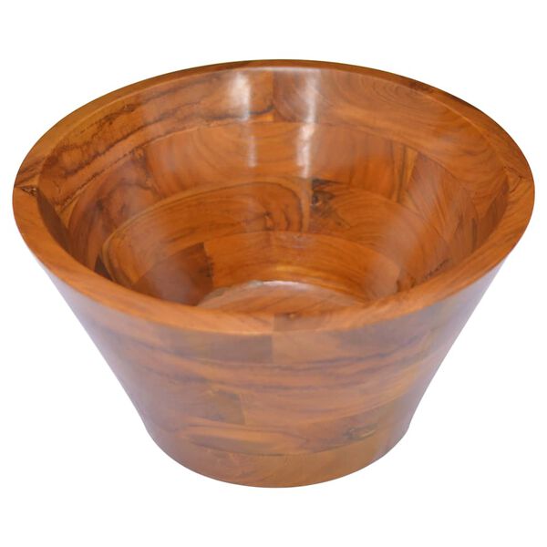 vidaXL Basin Solid Teak Wood &Phi;40x20 cm