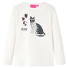 Kids' T-shirt with Long Sleeves Ecru 104