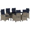 vidaXL Garden Dining Set 7 pcs Grey Poly Rattan