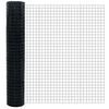 vidaXL Euro Fence Grey 1.6 x 10 m PVC-coated iron