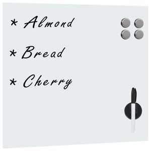 vidaXL Wall Mounted Magnetic Board Glass 40x40 cm