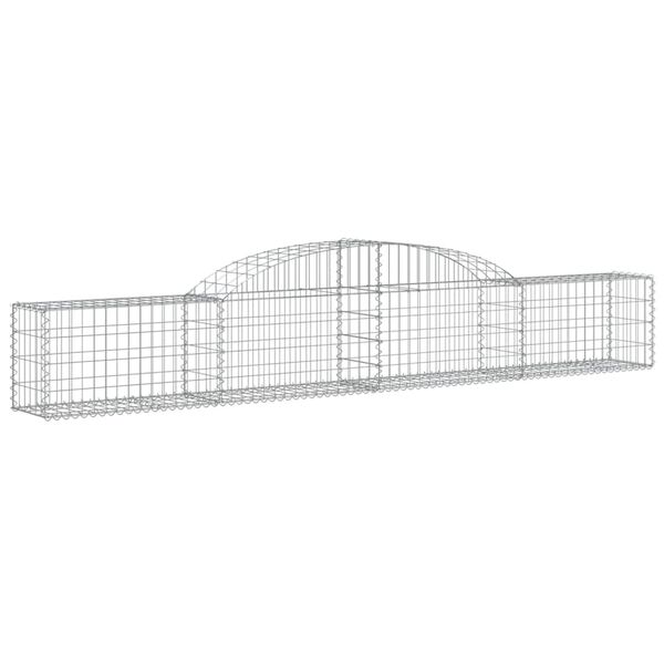 vidaXL Arched Gabion Basket 300x30x40/60 cm Galvanised Iron