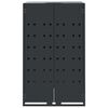 vidaXL Wheelie Bin Storage for 6 Bins Anthracite 414x79x117 cm Steel