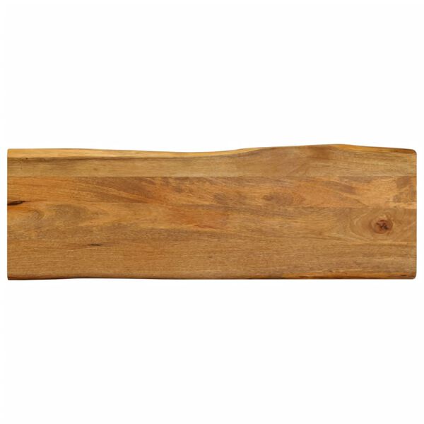 vidaXL Table Top 140x40x3.8 cm Live Edge Solid Wood Mango