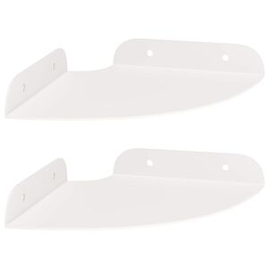 vidaXL Floating Shelf with Shelf 2 pcs White 15 x 15 x 2 cm