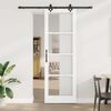 vidaXL Sliding Door ORKDAL White and Black 78 x 232 cm