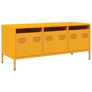 vidaXL TV Cabinet Mustard Yellow 101.5x39x43.5 cm Cold-rolled Steel