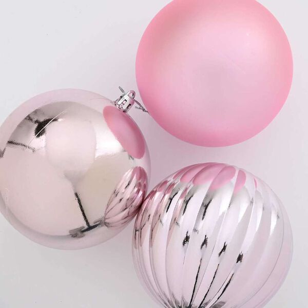 vidaXL Christmas Bauble Set 9 pcs Pink Plastic
