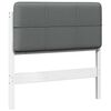 vidaXL Upholstered Headboard with Headboard White and Light Grey 80 cm