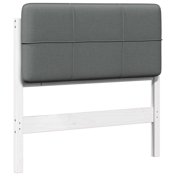 vidaXL Upholstered Headboard with Headboard White and Light Grey 80 cm
