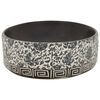 vidaXL Countertop Basin Black and Blue Oval 56.5x36.5x13.5 cm Ceramic