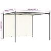 vidaXL Pergola with Adjustable Roof Cream White 3x3 m Steel