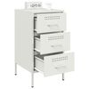 vidaXL Bedside Cabinets 2 pcs White 36x39x68 cm Steel
