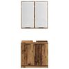 vidaXL Bathroom Cabinet Set with Shelf Old Wood Engineered Wood