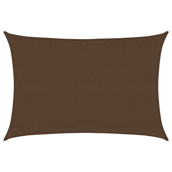 vidaXL Sunshade Sail 160 g/m&sup2; Brown 3.5x5 m HDPE