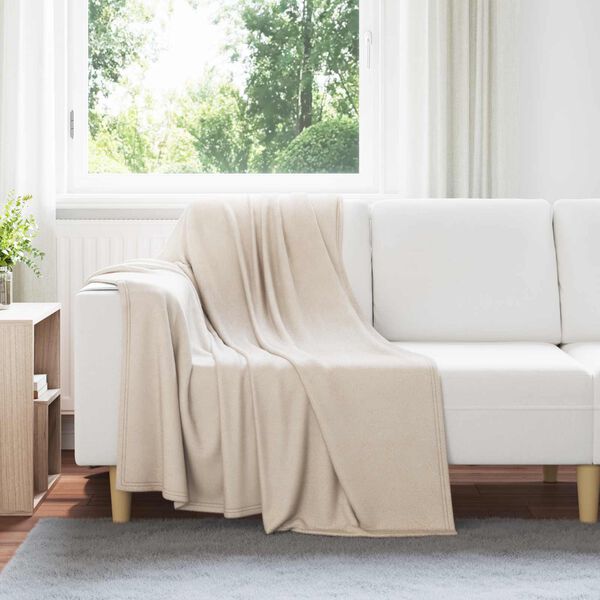 vidaXL Throw Blankets 6 pcs Beige 170 x 130 cm Fleece