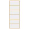 vidaXL Sliding Door Gold 76x205 cm Clear ESG Glass and Aluminium