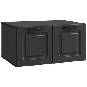 vidaXL Wall-Mounted TV Cabinet Black 59.5 x 41 x 30 cm Engineered Wood