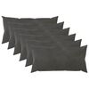 vidaXL Cushion Cover 6 pcs HEERLEN Dark Grey 40 x 80 cm Velvet