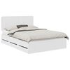 vidaXL Bed Frame with Drawer White 140 x 190 cm Engineer Wood