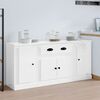 vidaXL Sideboards 3 pcs High Gloss White Engineered Wood