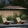vidaXL Garden Parasol Taupe 385 x 209 x 244 cm Polyester