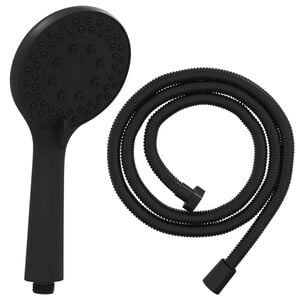 vidaXL Shower Head Set Black 150 cm Stainless Steel