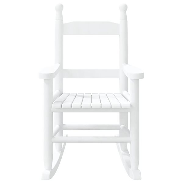 vidaXL Rocking Chair for Children White Solid Wood Poplar