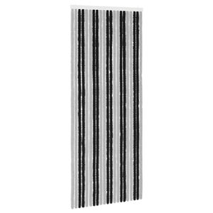 vidaXL Insect Curtain Chenille Grey and Black 90 x 220 cm 100% PP