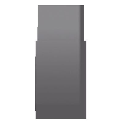 vidaXL Side Cabinet High Gloss Grey 60x26x60 cm Engineered Wood