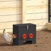 vidaXL Chicken Feeder Black 40.5 x 25 x 38 cm Cold-Rolled Steel