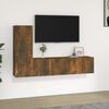 vidaXL 3 Piece TV Cabinet Set Smoked Oak Engineered Wood
