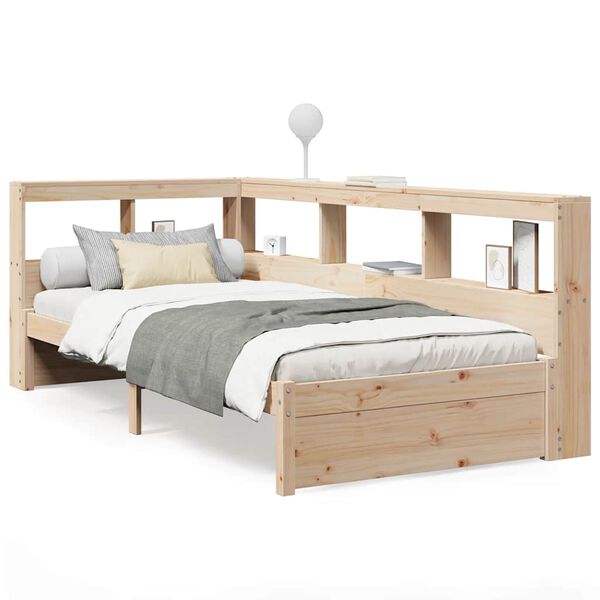 vidaXL Bookcase Bed without Mattress 100x200 cm Solid Wood Pine