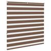 vidaXL Zebra Blind Brown 145x150 cm Fabric Width 140.9 cm Polyester