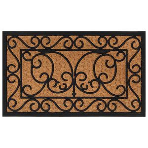 vidaXL Door Mat Rectangular 45x75 cm Rubber and Coir