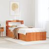 vidaXL Bed Frame with Headboard Wax Brown 90x200 cm Solid Wood Pine