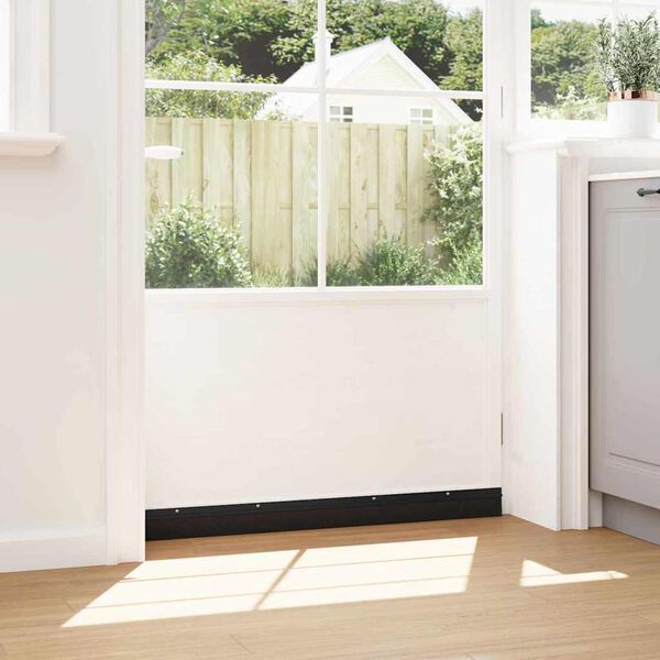 vidaXL Screw-on Door Brush Seals 6 pcs Black 100 cm Aluminium Alloy