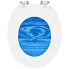 vidaXL Toilet Seat Blue Drop 44 x 38 cm MDF board