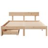 vidaXL Bed Frame without Mattress 120x190 cm Small Double Solid Wood Pine
